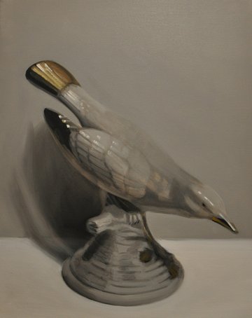 White Bird I, oilpainting, Veerle Stevens